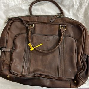 FRYE AND CO. Dark Brown Leather Briefcase